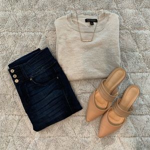 Banana Republic Extra Fine Merino Grey Sweater